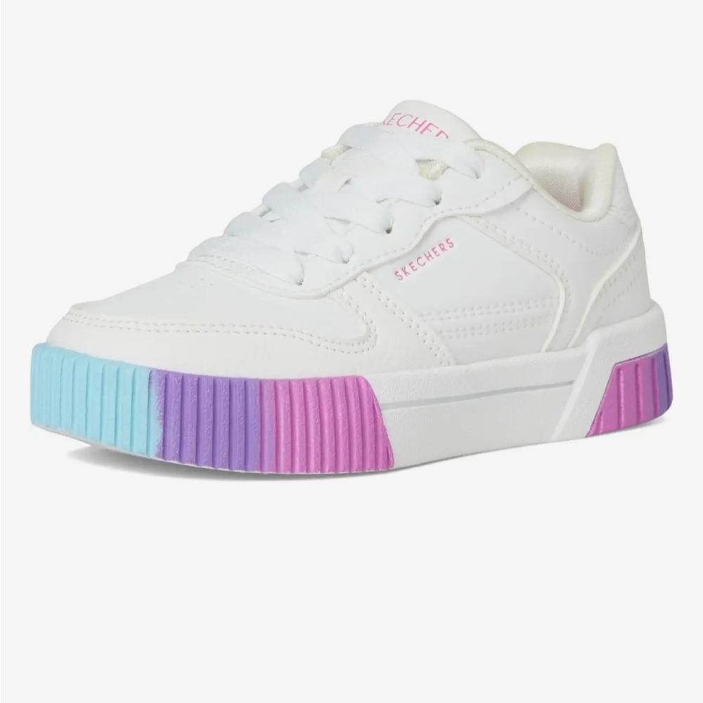 Girl's Shoes SKECHERS KIDS White Multi Jade 310890L (Little/Big Kid) New in Box - Picture 6 of 6